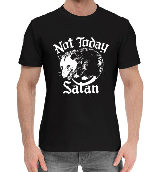 Мужская Хлопковая футболка Not today satan