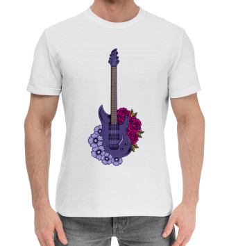 Хлопковая футболка Гитара и цветы