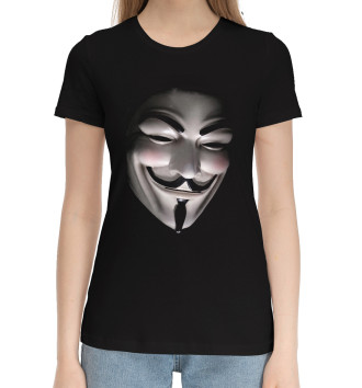 Женская Хлопковая футболка Анонимус