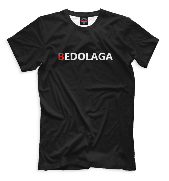 Футболка Bedolaga на чёрном фоне для мальчиков 