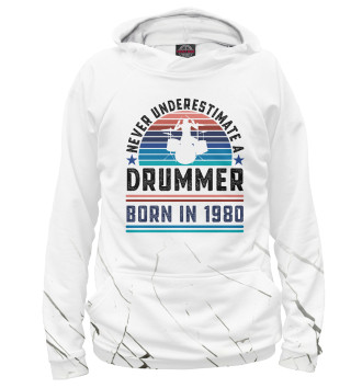 Худи для девочек Drummer born 1980
