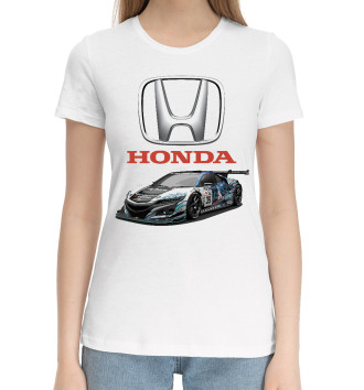 Женская Хлопковая футболка Honda Motorsport