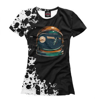 Женская Футболка Shirt astronaut helmet