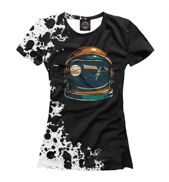 Женская Футболка Shirt astronaut helmet