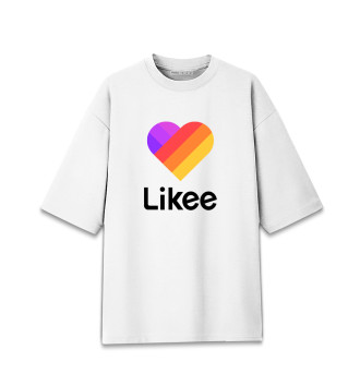 Женская Хлопковая футболка оверсайз Likee | Лайки