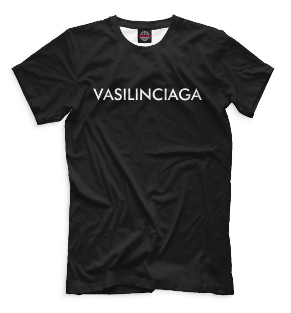 Футболка Vasilinciaga чёрный фон для мальчиков 