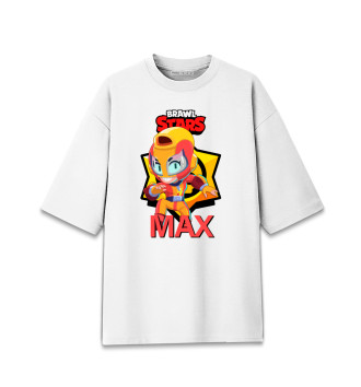 Женская Хлопковая футболка оверсайз BRAWL STARS MAX.