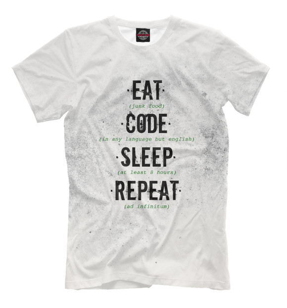 Футболка ·Eat·Code·Sleep·Repeat· для мальчиков 