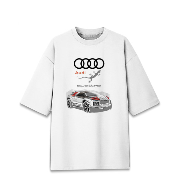 Женская Хлопковая футболка оверсайз Audi quattro