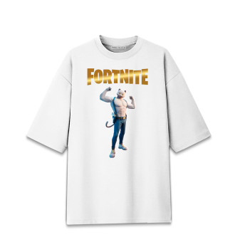 Женская Хлопковая футболка оверсайз Meowcles Fortnite 2