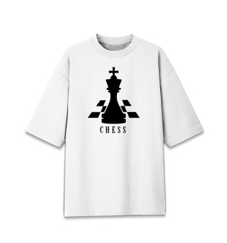 Хлопковая футболка оверсайз Chess