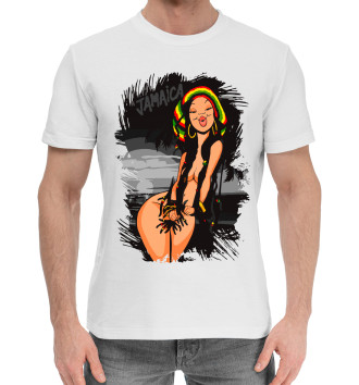Мужская Хлопковая футболка Jamaica girl
