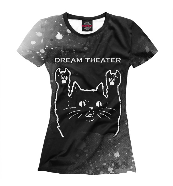 Футболка Dream Theater - Рок Кот для девочек 