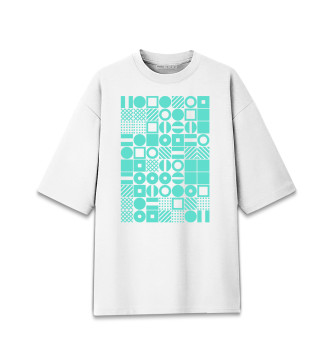 Мужская Хлопковая футболка оверсайз Geometry