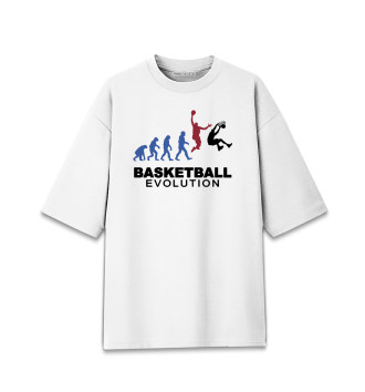 Хлопковая футболка оверсайз Эволюция баскетбола
