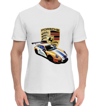 Мужская Хлопковая футболка Porsche 911
