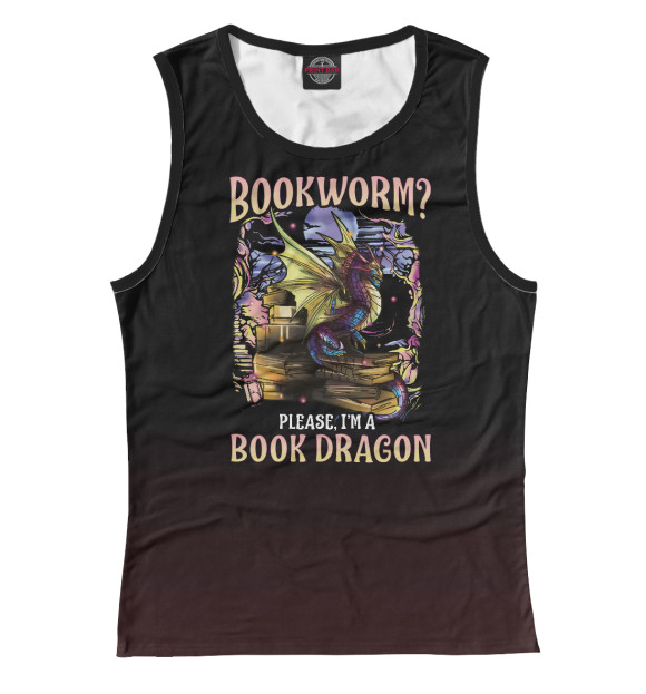 Майка Bookworm Please Dragon для девочек 