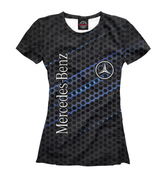 Футболка для девочек Mercedes logo neon