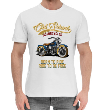 Мужская Хлопковая футболка Мотоциклы - Старая школа
