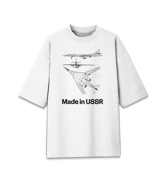 Женская Хлопковая футболка оверсайз Авиация Made in USSR