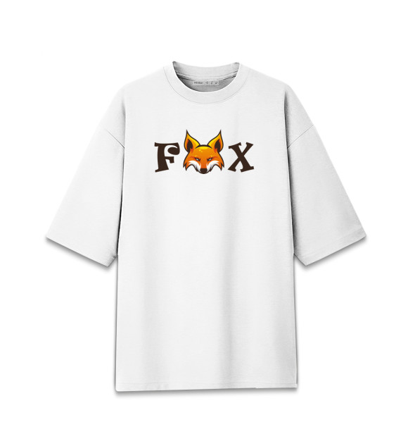 Мужская Хлопковая футболка оверсайз Fox