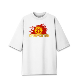 Женская Хлопковая футболка оверсайз Kyrgyzstan
