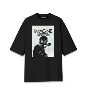 Женская Хлопковая футболка оверсайз Imagine - Джон Леннон