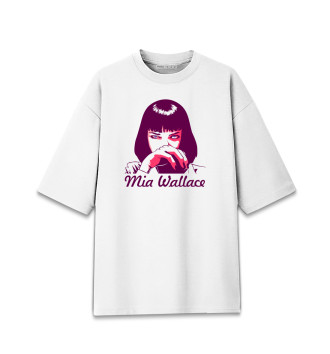 Женская Хлопковая футболка оверсайз Мия Уоллес