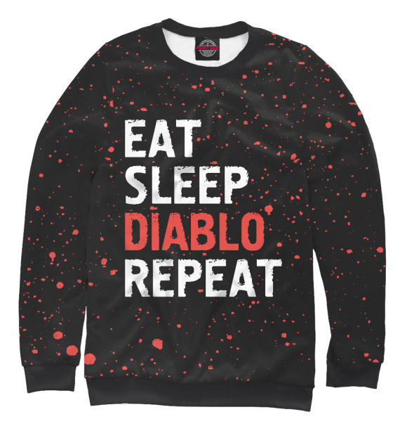 Свитшот Eat Sleep Diablo Repeat для мальчиков 