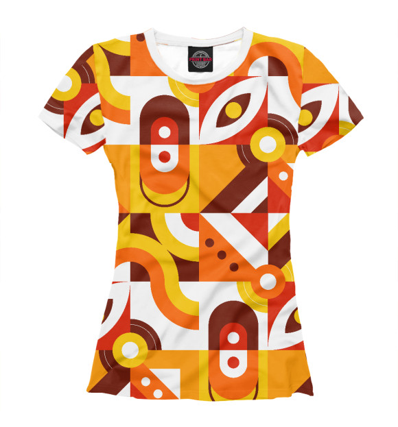 Футболка Pattern - retro orange для девочек 