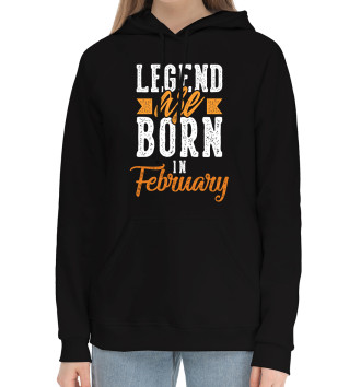 Хлопковый худи Legend are born in February