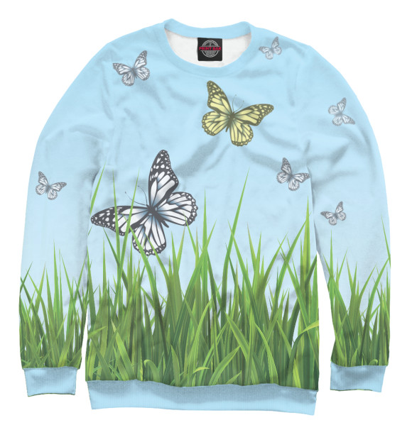 Свитшот Бабочки на поле для девочек 