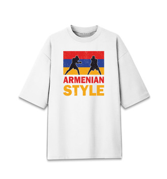 Хлопковая футболка оверсайз Армянский стиль