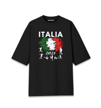Хлопковая футболка оверсайз Italia 2021