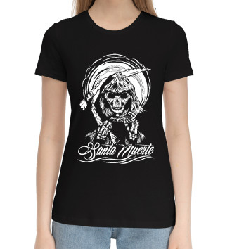 Женская Хлопковая футболка Santa Muerte