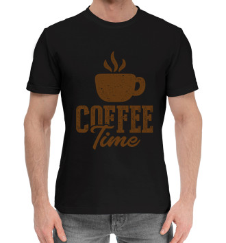 Мужская Хлопковая футболка Coffee Time