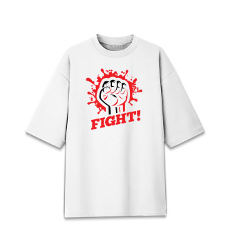 Хлопковая футболка оверсайз FIGHT