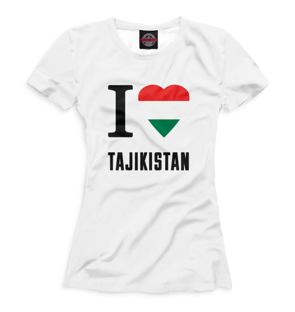 Футболка I love Tajikistan для девочек 