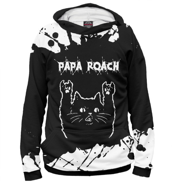 Худи Papa Roach | Рок Кот для девочек 