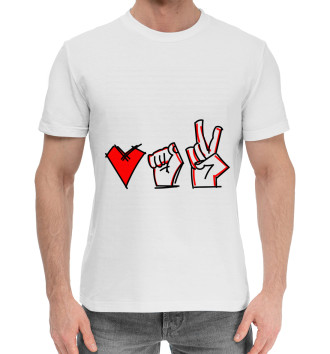 Мужская Хлопковая футболка Love Belarus