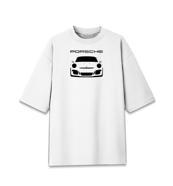 Женская Хлопковая футболка оверсайз Porsche