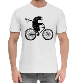 Хлопковая футболка Ежик на велосипеде