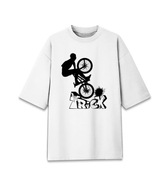 Хлопковая футболка оверсайз Велосипедист