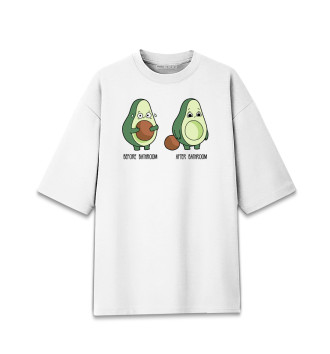 Хлопковая футболка оверсайз Авокадо