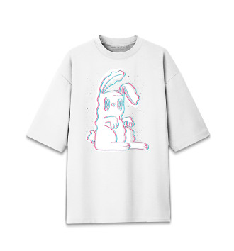 Хлопковая футболка оверсайз Кролик