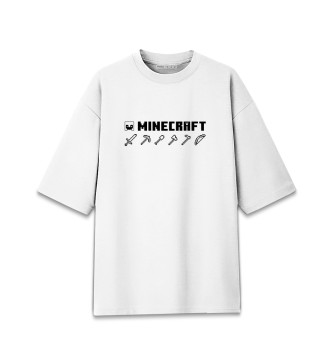 Мужская Хлопковая футболка оверсайз Minecraft Hemlet