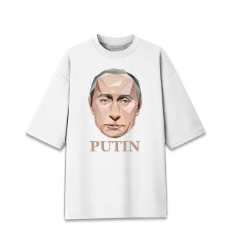 Хлопковая футболка оверсайз Путин Мозаика