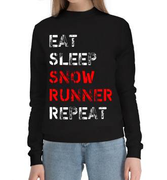 Хлопковый свитшот Eat Sleep Snow Runner Repeat