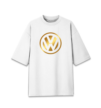 Мужская Хлопковая футболка оверсайз Volkswagen Gold