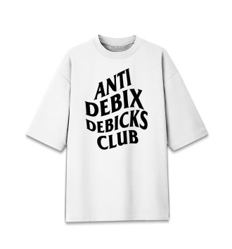 Хлопковая футболка оверсайз Anti debix debicks club
